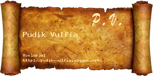 Pudik Vulfia névjegykártya